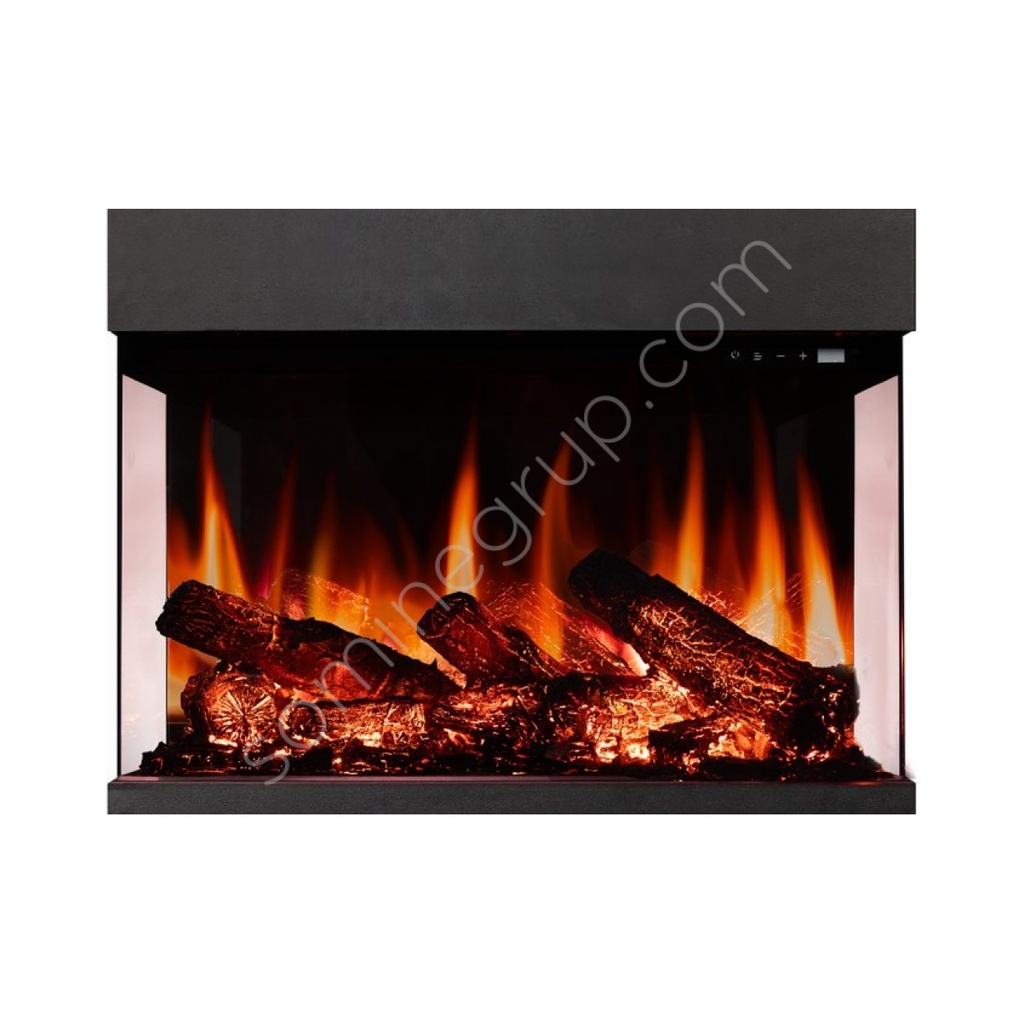 LADEN SERİSİ ISITICILI ÜÇ CAMLI ELEKTRİKLİ ŞÖMİNE