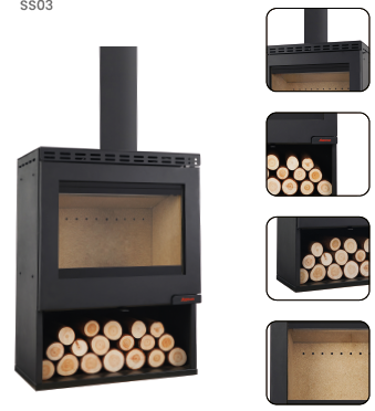 SS02 Odun Şöminesi (8 kw)