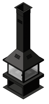 Kare Model Orta Şömine