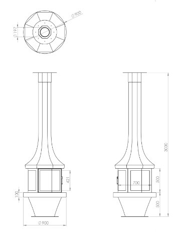 SEKİZGEN MODEL ORTA ŞÖMİNE
