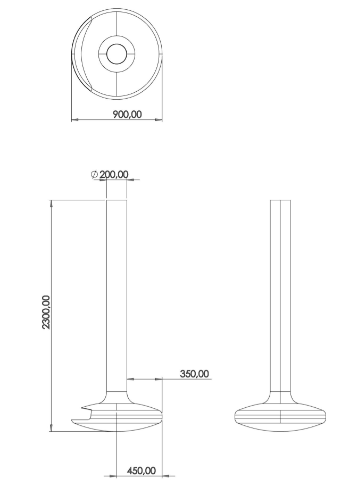 UFO MODEL ORTA ŞÖMİNE 90X90