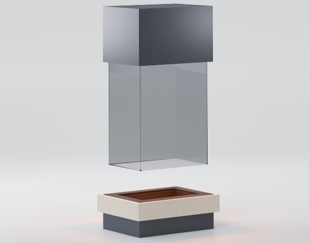 ASMA DİKDÖRTGEN CAMLI MODEL ORTA ŞÖMİNE 95X65