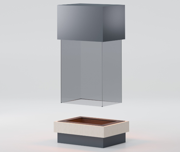 ASMA DİKDÖRTGEN CAMLI MODEL ORTA ŞÖMİNE 95X65