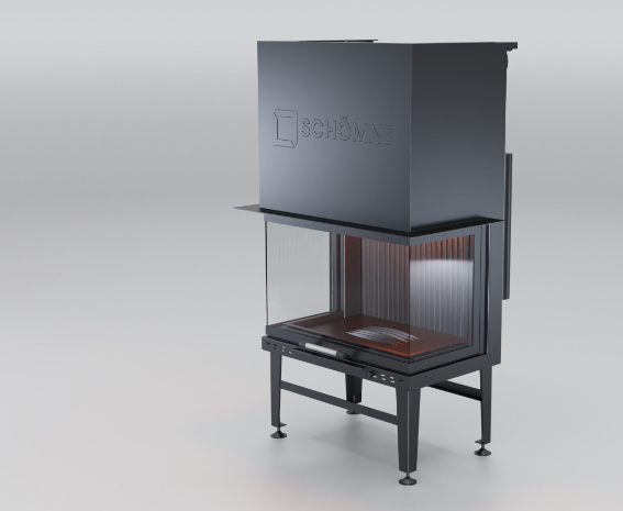 70 CM ÜÇ TARAFI CAMLI ASANSÖRLÜ ŞÖMİNE HAZNESİ