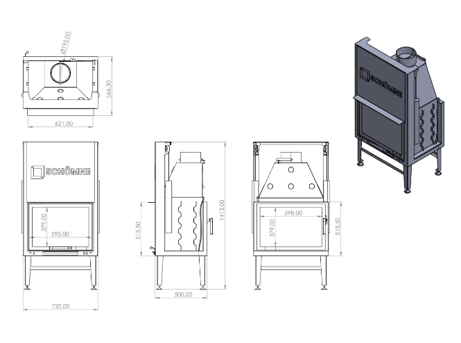 70CM TÜNEL ASANSÖRLÜ ŞÖMİNE CİHAZI