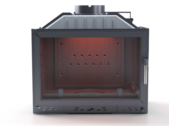 Döküm Şömine Haznesi Klapeli Sağ Camlı 70 cm