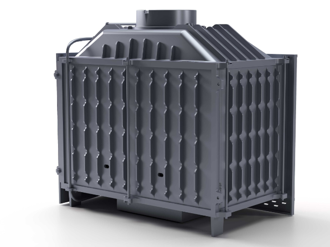 Döküm Şömine Haznesi Klapeli Sağ Camlı 70 cm