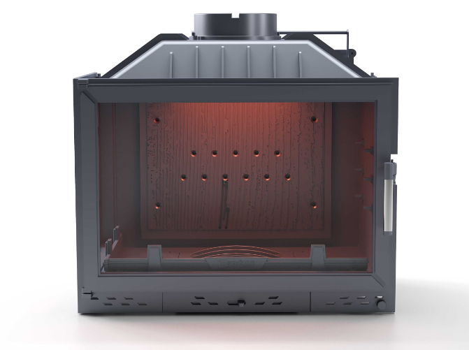 Döküm Şömine Haznesi Klapeli Sol Camlı 70 cm