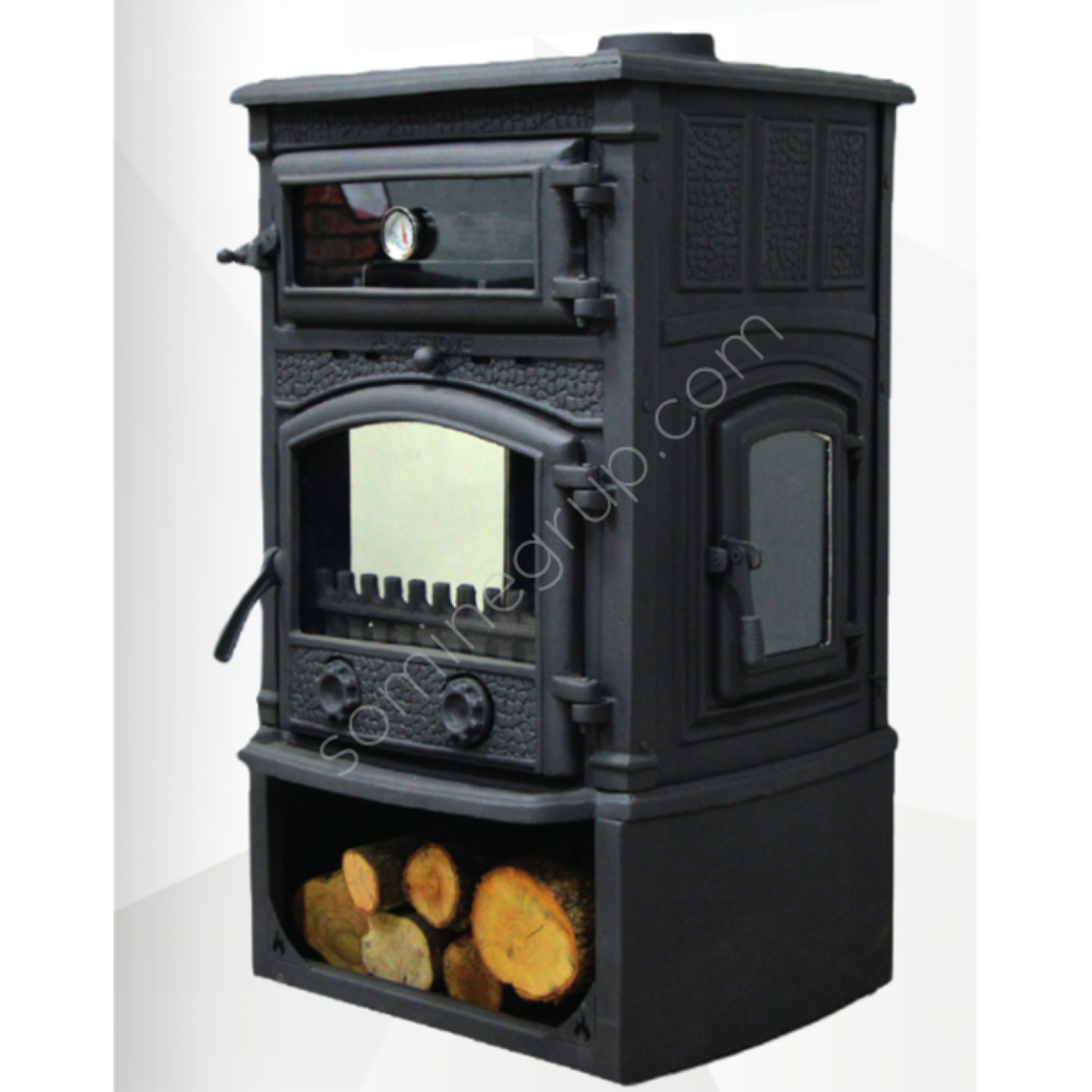 FS-011ST Sirius Maxi Style 3 Camlı Odunluklu Döküm Soba